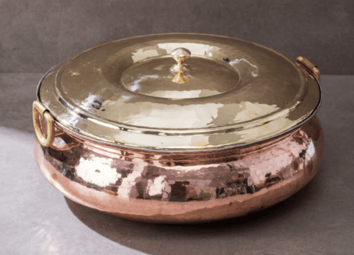Copper Hammered Lagan - Lagaan for cooking- Naturally non stick , Non Toxic, Teflon Free